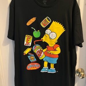 Black Bart Simpson Graphic T-Shirt with Cartoon Print size XL brand new